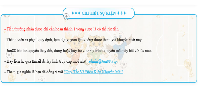 nhung luu y khi tham gia khuyen mai world cup Những Lưu Ý Khi Tham Gia Khuyến Mãi World Cup Jun88